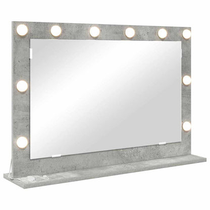 vidaXL Vanity Mirror Concrete Grey 80 x 55 x 18 cm Rectangular 2