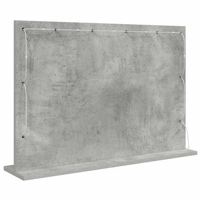 vidaXL Vanity Mirror Concrete Grey 80 x 55 x 18 cm Rectangular 6
