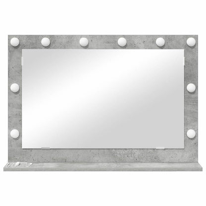 vidaXL Vanity Mirror Concrete Grey 80 x 55 x 18 cm Rectangular 4