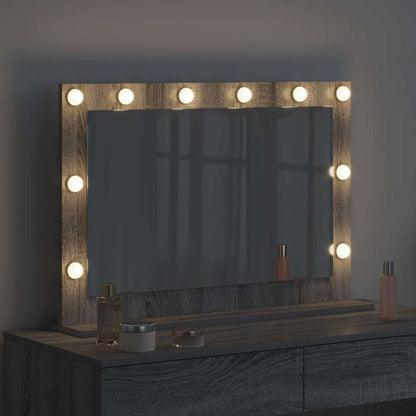 vidaXL Vanity Mirror Grey Sonoma 80 x 55 x 18 cm Rectangular 3