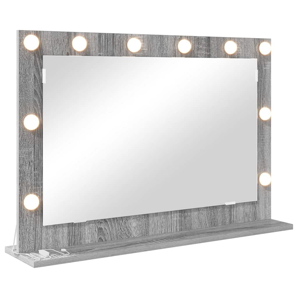 vidaXL Vanity Mirror Grey Sonoma 80 x 55 x 18 cm Rectangular 2