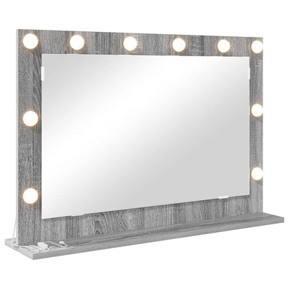 vidaXL Vanity Mirror Grey Sonoma 80 x 55 x 18 cm Rectangular 2