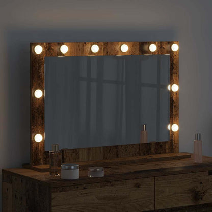 vidaXL Vanity Mirror Old Wood 80 x 55 x 18 cm Rectangular 3