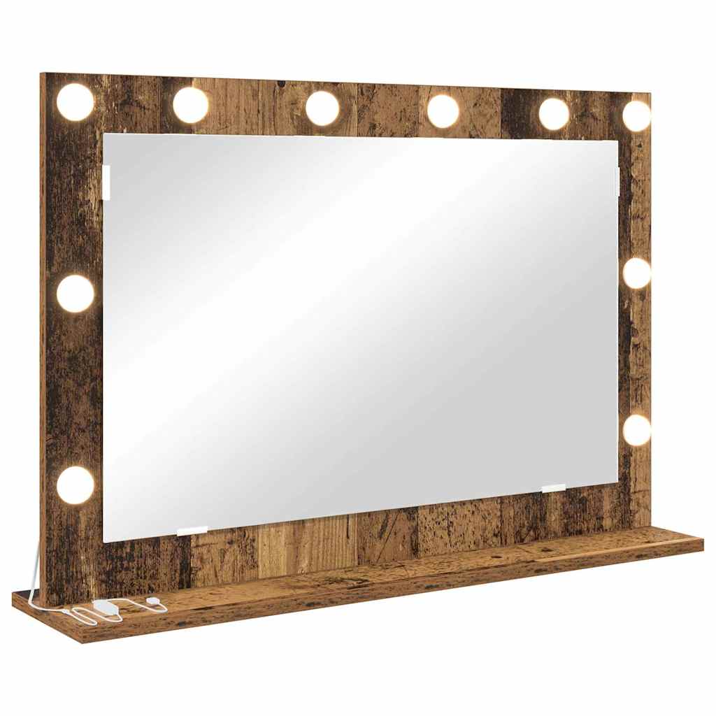 vidaXL Vanity Mirror Old Wood 80 x 55 x 18 cm Rectangular 2