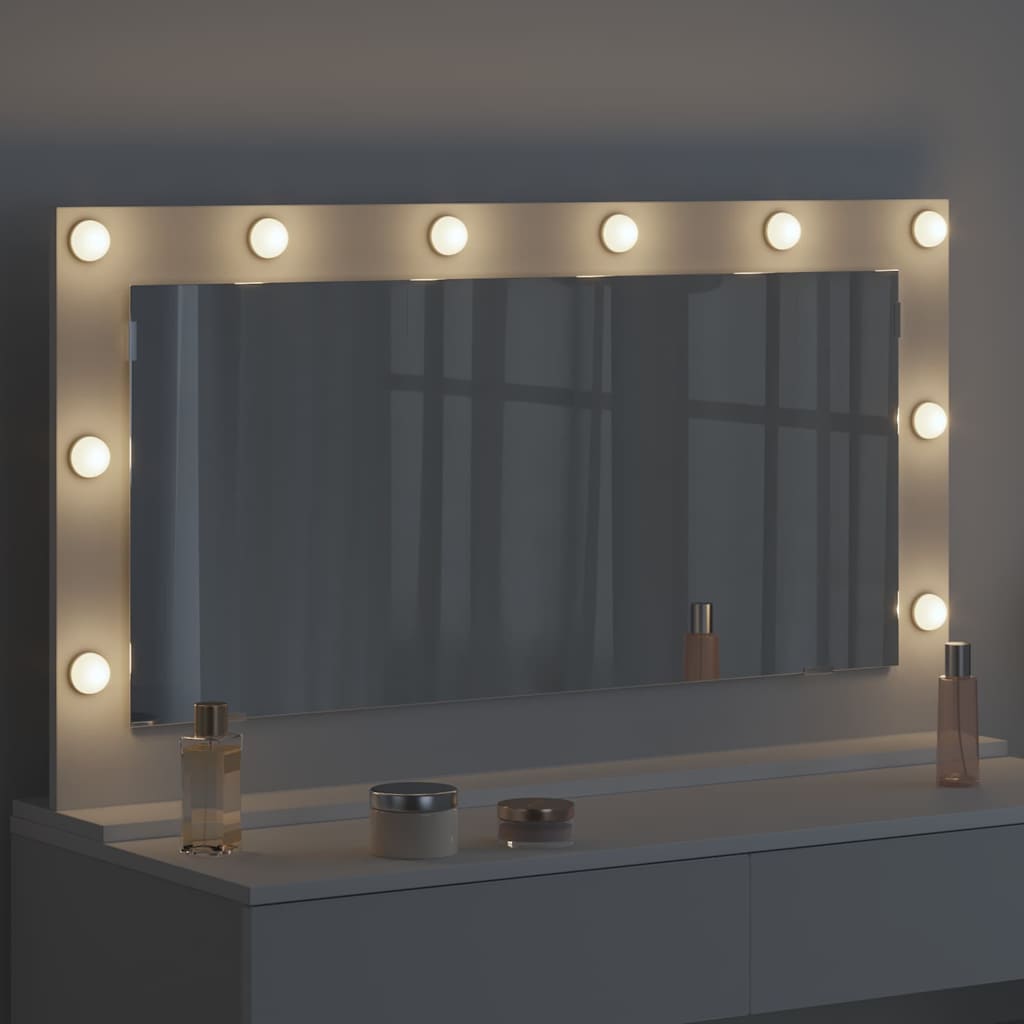 Vanity Mirror 100 x 55 x 18 cm Rectangular White