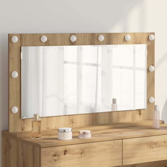 Vanity Mirror 100 x 55 x 18 cm Rectangular Artisan oak
