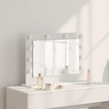 vidaXL Vanity Mirror White 60 x 45 x 18 cm Glass and Engineered wood 1