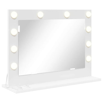 vidaXL Vanity Mirror White 60 x 45 x 18 cm Glass and Engineered wood 2