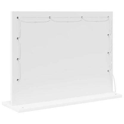 vidaXL Vanity Mirror White 60 x 45 x 18 cm Glass and Engineered wood 6
