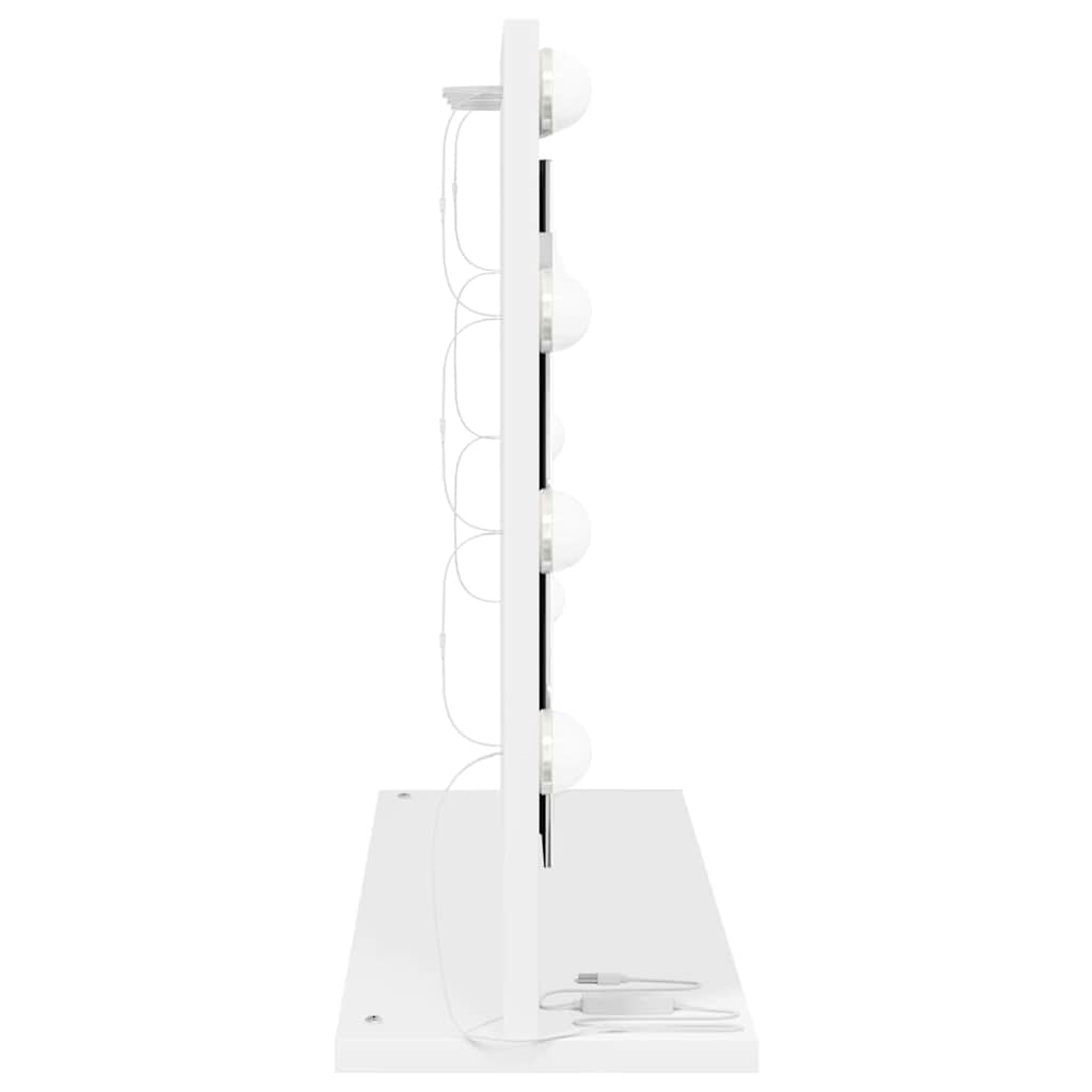 vidaXL Vanity Mirror White 60 x 45 x 18 cm Glass and Engineered wood 5