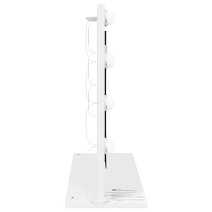 vidaXL Vanity Mirror White 60 x 45 x 18 cm Glass and Engineered wood 5