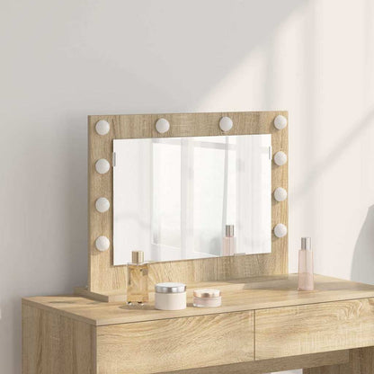 vidaXL Vanity Mirror Sonoma Oak 60 x 45 x 18 cm Rectangular 1