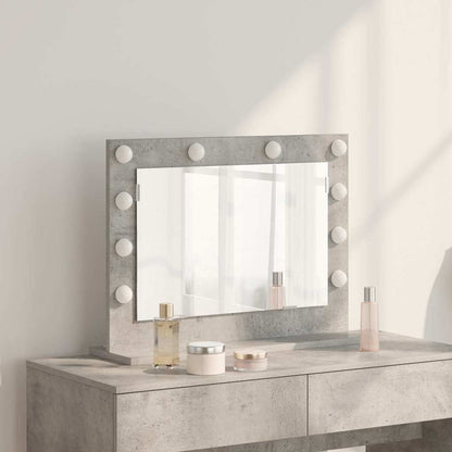 vidaXL Vanity Mirror Concrete Grey 60 x 45 x 18 cm Rectangular 1
