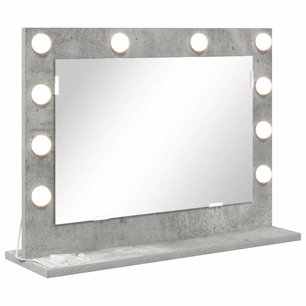 vidaXL Vanity Mirror Concrete Grey 60 x 45 x 18 cm Rectangular 2