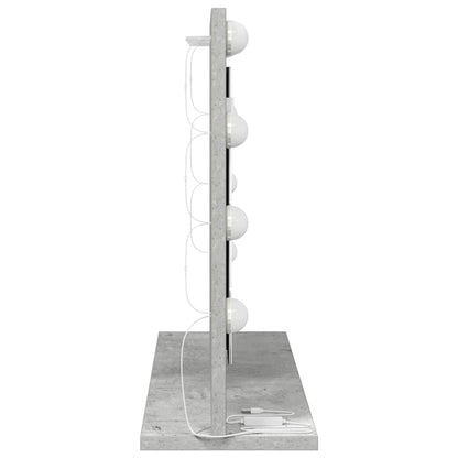 vidaXL Vanity Mirror Concrete Grey 60 x 45 x 18 cm Rectangular 5