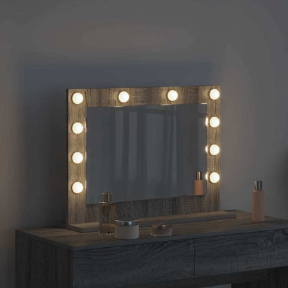 vidaXL Vanity Mirror Grey Sonoma 60 x 45 x 18 cm Rectangular 3