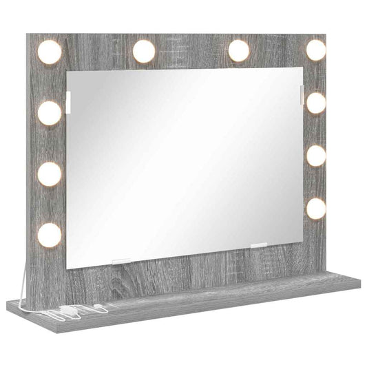 vidaXL Vanity Mirror Grey Sonoma 60 x 45 x 18 cm Rectangular 2