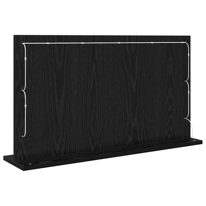 vidaXL Vanity Mirror Black Oak 80 x 45 x 18 cm Rectangular 6