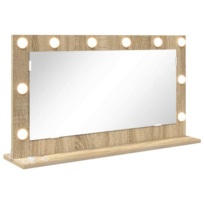 vidaXL Vanity Mirror Sonoma Oak 80 x 45 x 18 cm Rectangular 2