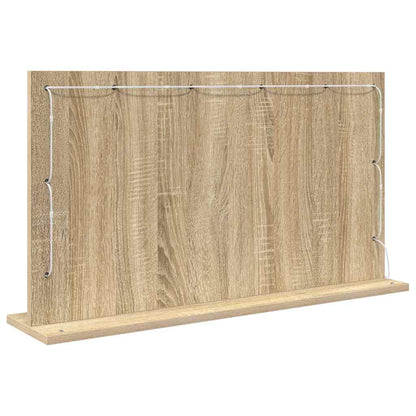 vidaXL Vanity Mirror Sonoma Oak 80 x 45 x 18 cm Rectangular 6