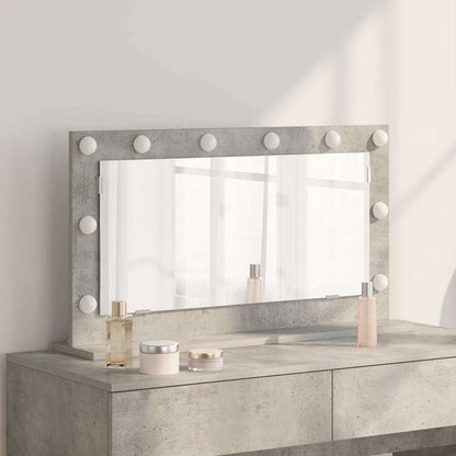 vidaXL Vanity Mirror Concrete Grey 80 x 45 x 18 cm Rectangular 1