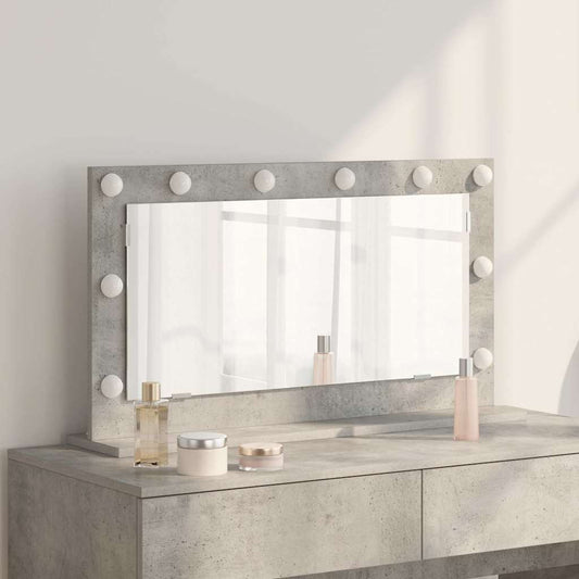 vidaXL Vanity Mirror Concrete Grey 80 x 45 x 18 cm Rectangular 1