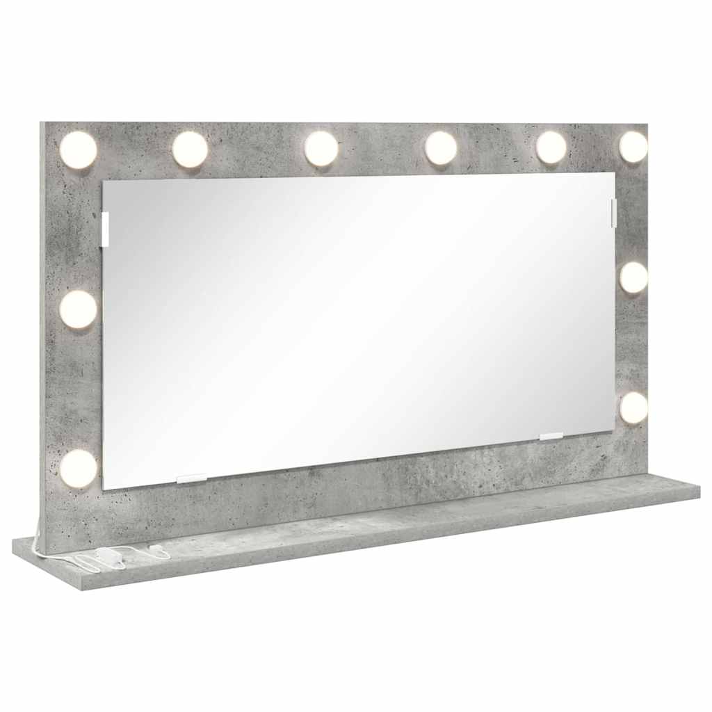 vidaXL Vanity Mirror Concrete Grey 80 x 45 x 18 cm Rectangular 2