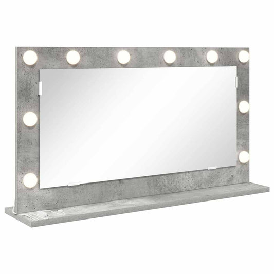 vidaXL Vanity Mirror Concrete Grey 80 x 45 x 18 cm Rectangular 2