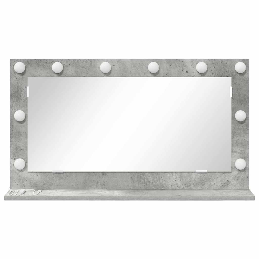 vidaXL Vanity Mirror Concrete Grey 80 x 45 x 18 cm Rectangular 4