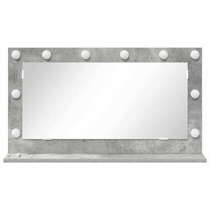 vidaXL Vanity Mirror Concrete Grey 80 x 45 x 18 cm Rectangular 4