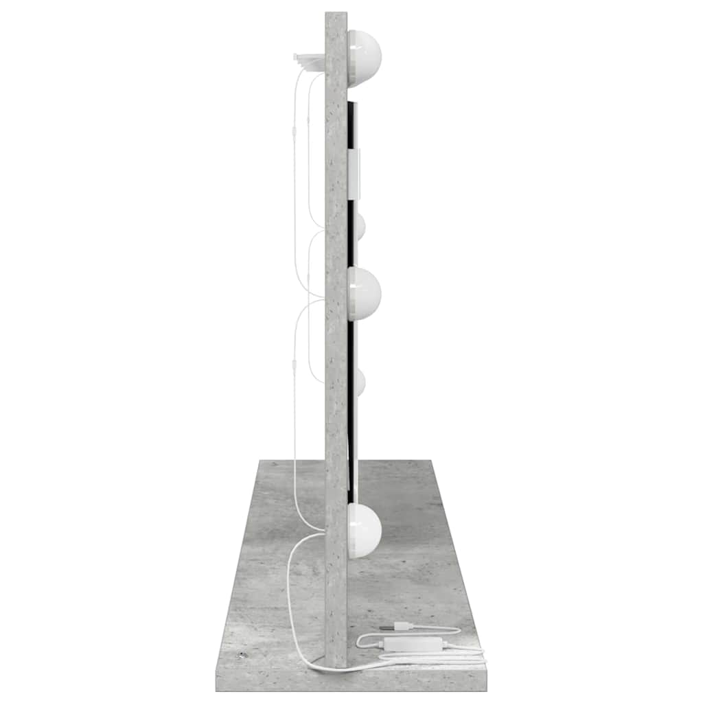 vidaXL Vanity Mirror Concrete Grey 80 x 45 x 18 cm Rectangular 5