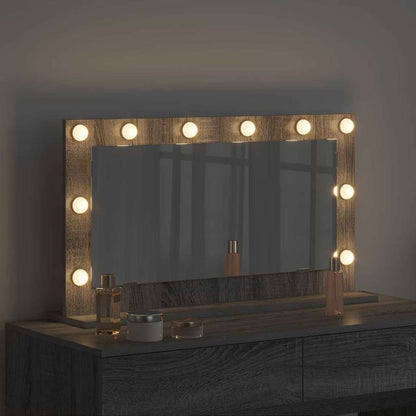 vidaXL Vanity Mirror Grey Sonoma 80 x 45 x 18 cm Rectangular 3