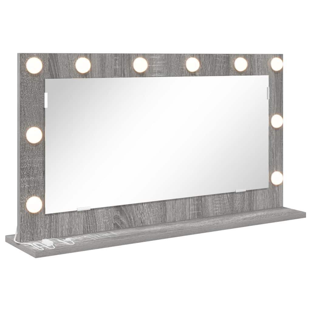 vidaXL Vanity Mirror Grey Sonoma 80 x 45 x 18 cm Rectangular 2