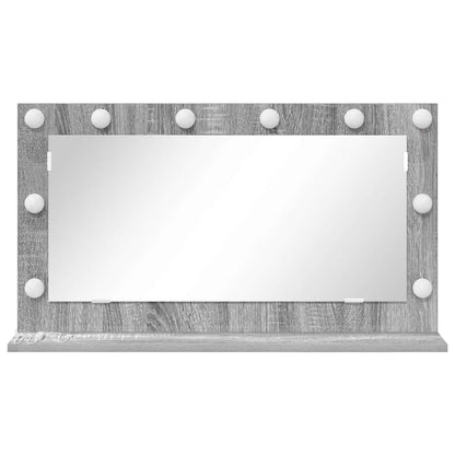 vidaXL Vanity Mirror Grey Sonoma 80 x 45 x 18 cm Rectangular 4