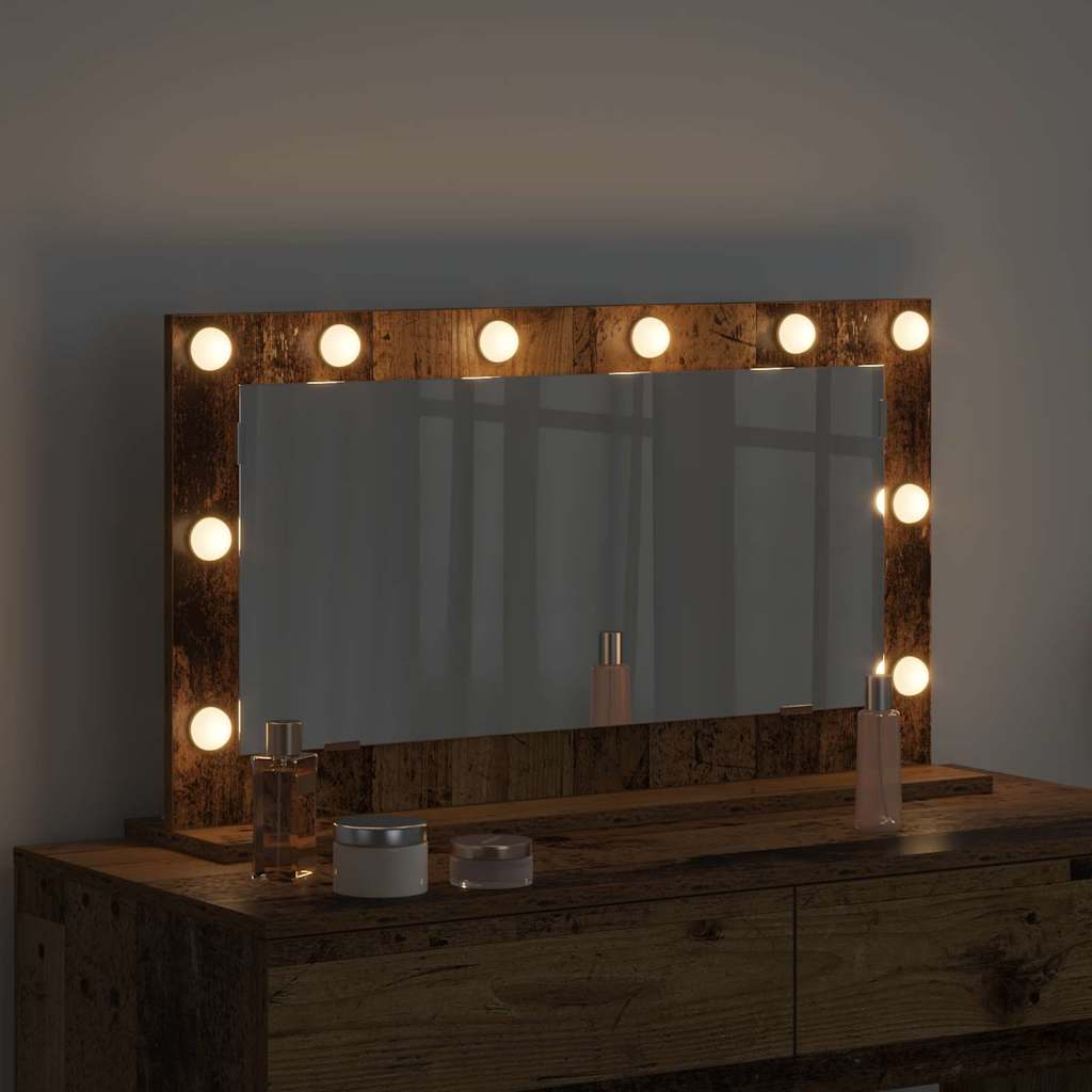 vidaXL Vanity Mirror Old Wood 80 x 45 x 18 cm Rectangular 3