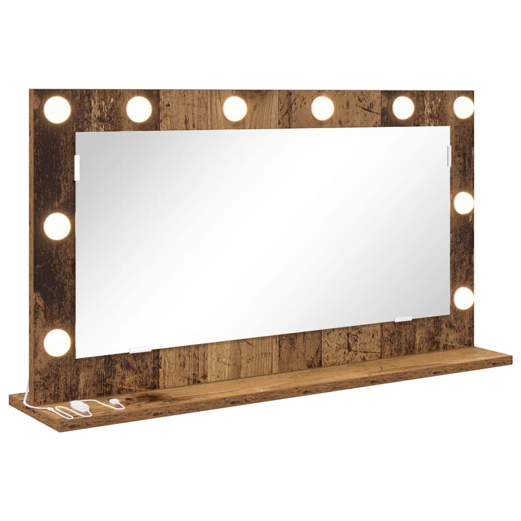 vidaXL Vanity Mirror Old Wood 80 x 45 x 18 cm Rectangular 2