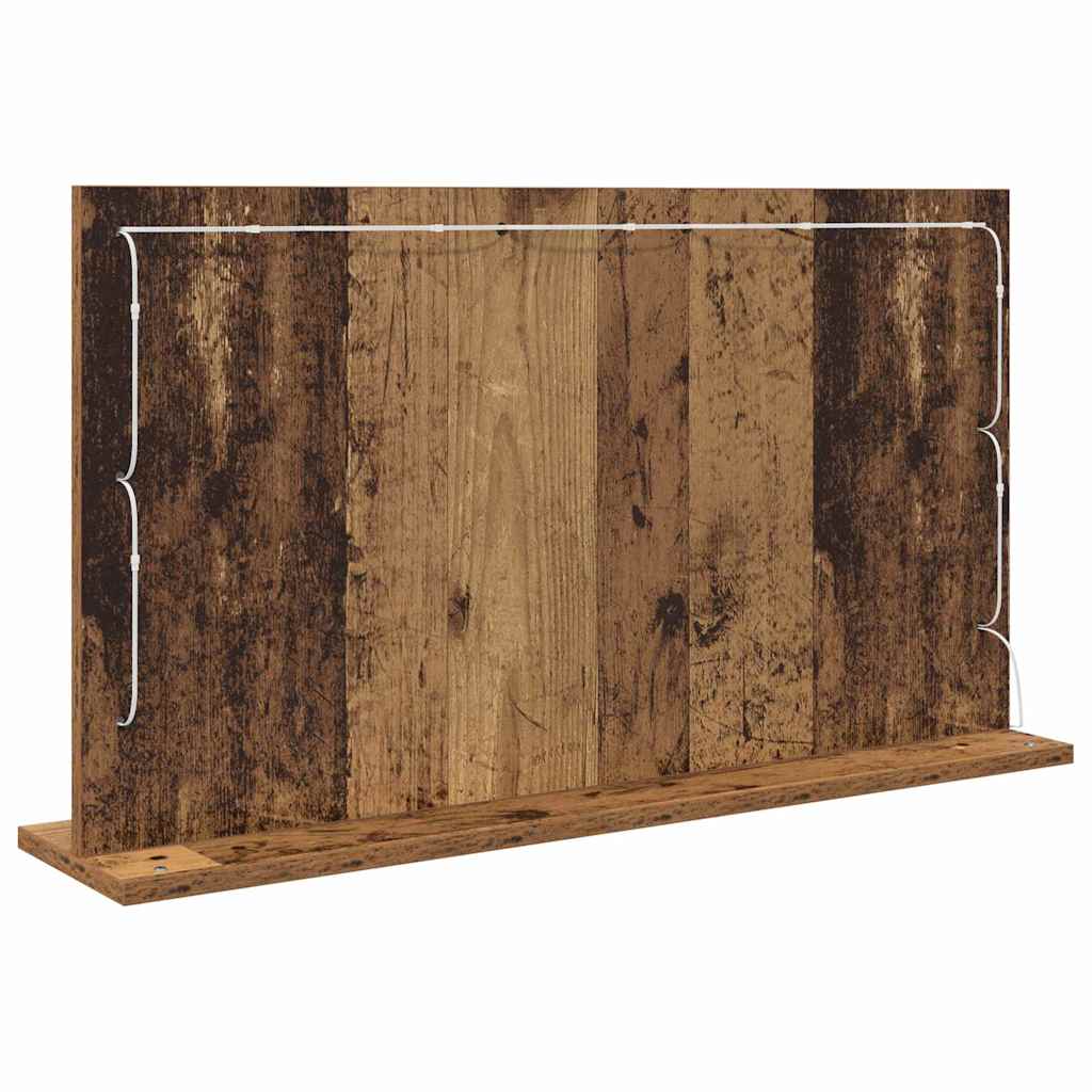 vidaXL Vanity Mirror Old Wood 80 x 45 x 18 cm Rectangular 6