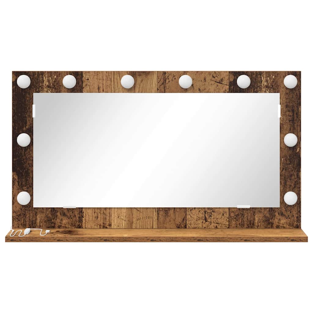 vidaXL Vanity Mirror Old Wood 80 x 45 x 18 cm Rectangular 4