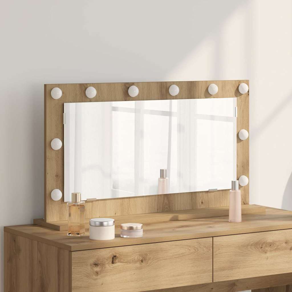 vidaXL Vanity Mirror Artisan Oak 80 x 45 x 18 cm Rectangular 1