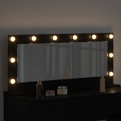 vidaXL Vanity Mirror Black Oak 100 x 45 x 18 cm Rectangular 3