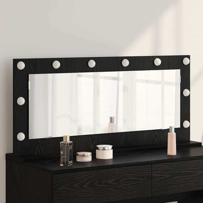 vidaXL Vanity Mirror Black Oak 100 x 45 x 18 cm Rectangular 1