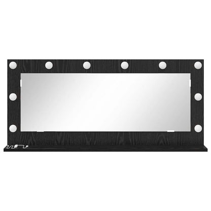 vidaXL Vanity Mirror Black Oak 100 x 45 x 18 cm Rectangular 4