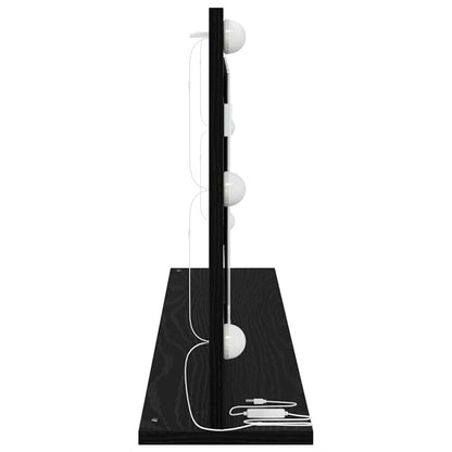 vidaXL Vanity Mirror Black Oak 100 x 45 x 18 cm Rectangular 5