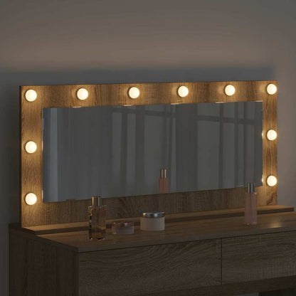 vidaXL Vanity Mirror Sonoma Oak 100 x 45 x 18 cm Rectangular 3