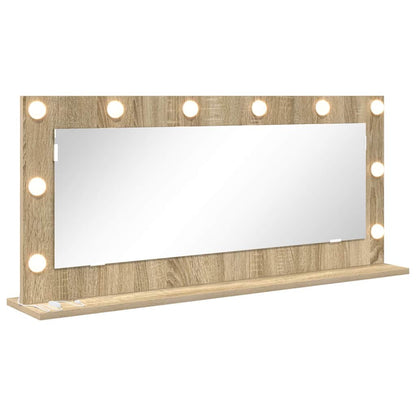 vidaXL Vanity Mirror Sonoma Oak 100 x 45 x 18 cm Rectangular 2
