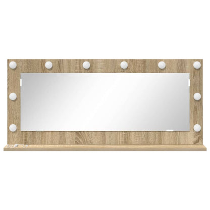 vidaXL Vanity Mirror Sonoma Oak 100 x 45 x 18 cm Rectangular 4
