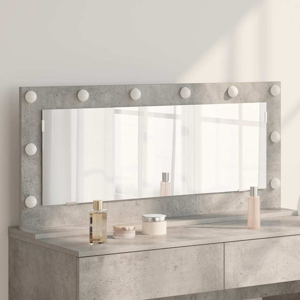 vidaXL Vanity Mirror Concrete Grey 100 x 45 x 18 cm Rectangular 1