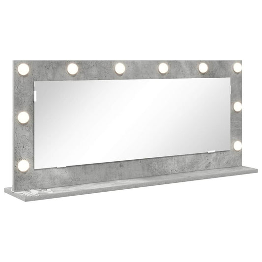 vidaXL Vanity Mirror Concrete Grey 100 x 45 x 18 cm Rectangular 2