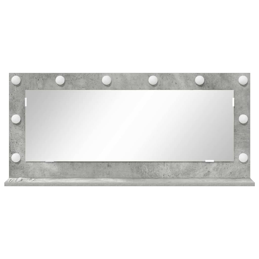 vidaXL Vanity Mirror Concrete Grey 100 x 45 x 18 cm Rectangular 4
