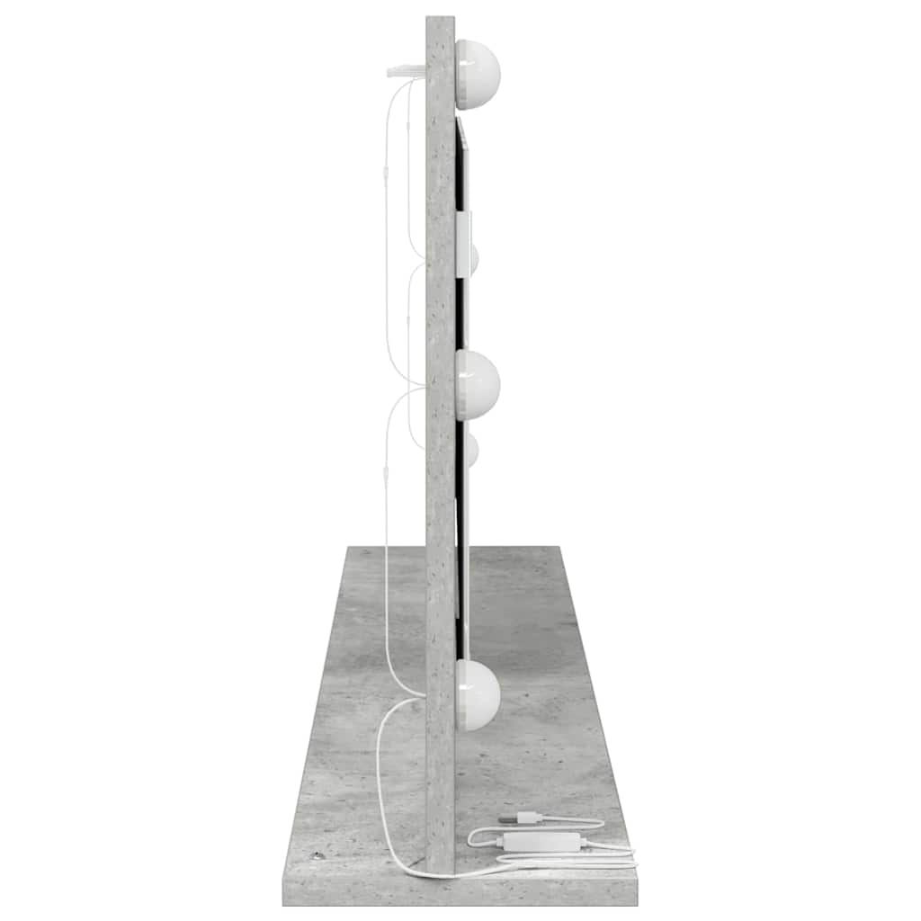 vidaXL Vanity Mirror Concrete Grey 100 x 45 x 18 cm Rectangular 5